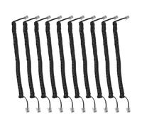 BCOATH 10pcs Coiled Telephone Cables with No Noise and Durable Design, Black Telephone Accessory for Landlines Phones in Office and Home