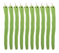 BCOATH 10pcs Corduroy Snake Cat for Indoor Cats Interactive Squeaky Chew for Kitten Teeth Grinding and Agility Training Lifelike Flexible Stuffed Animal Props for Self-entertainment and