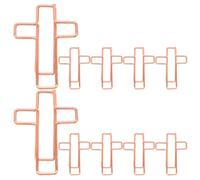 BCOATH 10pcs Cross Shaped Metal Paper Clips Multi-Purpose Small Paper Clamps Not Easy to Deform Creative Design for Office and School Stationery Use