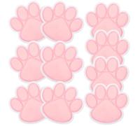 BCOATH 10pcs Embroidered Animal Paw Patches for Clothes and Bags, Easy to Sew Cloth Appliques Chic Pink Design, for DIY Crafts and Clothing Repair