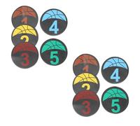 BCOATH 10pcs Football Training Marker Discs Numbered 1-5, 23cm Flat Soccer Spot Markers Non-Slip Sports Discs for Practice Field Games and Athlete Training