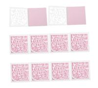 BCOATH 10Pcs Handmade Butterfly Floral Birthday Greeting Cards Elegant European Style Paper Invitations for Friends Daughters Loved Ones Pink with Writable Space