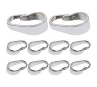 BCOATH 10pcs Jewelry Pendant Connecting Buckles DIY Necklace Pendant Clasp Silver Easy to Turn on Or Off Connect A with The Chain and Bracelet Jewelry Making