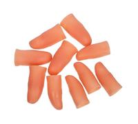 BCOATH 10PCS Magician Finger Trick Props with Realistic Plastic Fake Fingers for Stage Performances and Pranks Includes Regular and Large Nail Styles Simulation for Training and Party Use