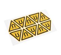 BCOATH 10pcs Magnetic Field Warning Sign Sticker Self-Adhesive Paper Label Yellow Waterproof Protective Decal for Equipment and Machinery Operators in Hazardous Areas