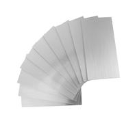 BCOATH 10pcs Peel and Stick Aluminum Backsplash Wall Tiles, Waterproof Kitchen and Laundry Room Splash Guard, Silver Metal Panels for Easy Cleaning and Modern Stove Protection