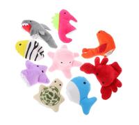 BCOATH 10pcs Plush Finger Puppets for Soft Cartoon Ocean Animal Hand Puppets Comfortable Plush for Interactive Storytelling and Early Learning Sea Creature Characters