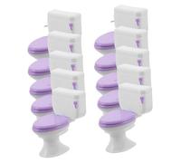 BCOATH 10pcs Scale Dollhouse Mini Toilet Realistic Bathroom Furniture Accessories for Creative Play and Micro Landscape Doll House Scenes
