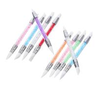 BCOATH 10pcs Silicone Nail Art Pens with Acrylic and Silicone Material Versatile Nail Design Tools for Intricate Patterns for Home DIY