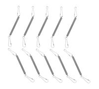 BCOATH 10pcs Stainless Steel Spring Latch for Rabbit Cages Small Animal Enclosure Door Spring Clip Hook Lock Pet Water Feeder Portable Heavy-duty Replacement