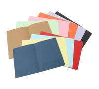 BCOATH 10Pcs Thickened Paper Organizer Folders with Dual Pockets for Contract and Archive Management Tear Resistant Document Dividers for Office and Home Use Color Assorted