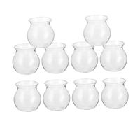 BCOATH 10pcs Transparent Vessel Succulent Planter DIY Desktop Plant Holder for Easy Water-based Cultivation and Nursery Pots for Office Home Decor