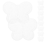 BCOATH 10pcs White Plastic Butterfly-Shaped Cross Stitch Mesh Sheets for Sewing Accessory and Finishing Stitches, Handmade Quilting Sheets for DIY by Hand Projects
