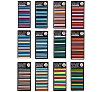 BCOATH 12 Cards Set of Portable Sticky Index Tabs for Reading and Office Supplies, Pet Material with Soft Texture, Assorted Colour Note Page Markers for Students and Beginners