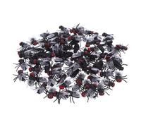 BCOATH 120pcs Realistic Plastic Fake Fly Mini Simulated Insects for April Fools Day and Halloween Party Favors Portable Reusable Prank Bugs for Indoor Gatherings and Family Events