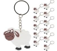 BCOATH 12pcs Adorable Cartoon Sheep Keychain Cute Animal Keychains Cute Stuffed Animal Pray Cards for Bags and Parties Sheep Hanging Charms and Party Favors