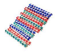 BCOATH 12pcs Chinese Bamboo Finger Traps Multi-color for Party Favors Interactive Chew for Stress Relief Cage Foraging for Parrot and Birthday Goodie Bags