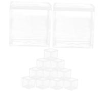 BCOATH 12pcs Clear Square Acrylic Storage Boxes Reusable Transparent Candy Containers Multi-functional Small Organiser for Jewelry Snacks and Crafts