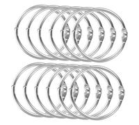 BCOATH 12Pcs Metal Loose Leaf Binder Rings Inner Book Rings for DIY Scrapbook Index Cards Office Home Organization