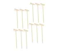 BCOATH 12Pcs Mini Bamboo Rake Sand Smoothing Tool for Sandbox Accessories, Small Garden Rake for Desktop Zen Garden and Meditation Sand Table Play