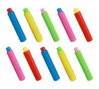 BCOATH 12pcs Plastic Adjustable Chalk Holder with Ergonomic Grip | Reusable PP Clip, Dustless Writing Aid, Outdoor Teaching and Sidewalk Drawing, Back to School Use Random Color