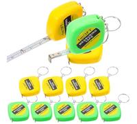 BCOATH 12pcs Portable Mini Key Ring Tape Measure with High Precision Steel Ruler, Retractable Measuring Tape for Height and Bust, for Outdoor Use and Home Random Color