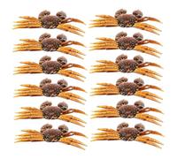 BCOATH 12pcs PVC Crab Fishing Lures Reusable Artificial Imitation Bait with Stable Material Realistic Crab Shape for Saltwater and Freshwater Fishing Sessions