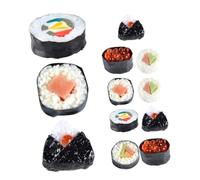 BCOATH 12pcs Realistic Sushi Model for Restaurant Display and Culinary Education Artificial Sushi Including Nori Seaweed and Onigiri for Home Shop and Photography Decor