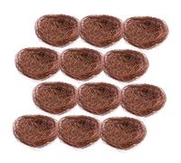 BCOATH 12pcs Simulated Bird Nest Fake Bird Nest Craft Outdoor Wedding Decorations Garden Woven Bird Photo Props