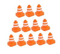 BCOATH 12pcs Traffic Cones Educational Roadblock Signs Kindergarten Teaching Aids Safe DIY Traffic for Role Play and Early Transportation Learning