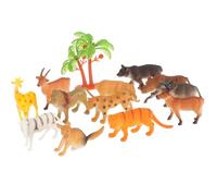 BCOATH 12pcs Wild Animal Set for Educational Jungle and Forest Creatures Figures Tiger and Desert Animals Figurines Cake Decorations Birthday Party