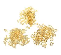 BCOATH 150Pcs Gold Music Note Metal Resin Fillers with Classic, Comma, and Double Notes, Miniature Epoxy Resin Charms for DIY Jewelry Making and Craft Supplies