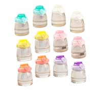 BCOATH 15pcs Mini Water Bottles for Dollhouse Decoration Realistic Simulation Tiny Bottles Model with Design for Miniature Landscape Crafting and Doll Accessories