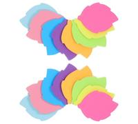 BCOATH 16pcs Leaf-shaped Self-stick Memo Pads Removable Reminder Notes for School Office Home Lightweight Portable Smooth Writing Surface Assorted Bright Colors