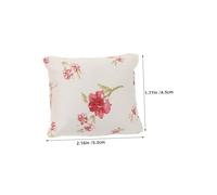 BCOATH 16pcs Scale Miniature Dollhouse Pillows Tiny Sofa Cushions with White Blue Floral and Red Plaid Patterns Decorative Miniature Accessories for Dollhouse Furniture and DIY Craft