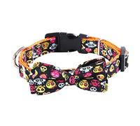 BCOATH 1pc Halloween Cat Dog Collar Skull Design Pet Costume Necklace for Halloween for Dogs and Cats for Parties and Outdoor Walking