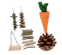 BCOATH 1set Bunny Chew Toys Teething Playthings for Pets and Guinea Pig Chew Toys Safe Materials to Promote Healthy Chewing Behavior