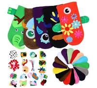 BCOATH 1Set DIY Felt Hand Puppet Kit of Craft Making Accessories for Easy to Use and for Imaginative Play and Creative Projects Multiple Patterns