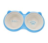 BCOATH 1set Elevated Cat Bowl Dual Bowls Stand Spill Design for Food Water Easy to Pet Neck for Indoor Kittens and Cats