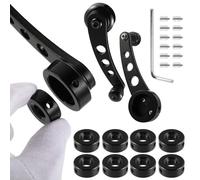 BCOATH 1set Manual Car Window Crank Handle Replacement Black Finish Portable Shake Winder for Vehicle Doors Interior Includes Mounting Clip Suitable for Classic and Older Cars