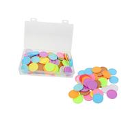 BCOATH 2 Boxes Colorful Opaque Plastic Counters with Storage Box Vibrant Math Manipulatives for Place Value Discs for Addition and Subtraction Counting Activities