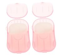 BCOATH 2 Boxes Portable Disposable Scented Soap Sheets Ultra-thin Travel Soap Slice Paper for Hand Wash Easy Rinse Skin-friendly Hygiene for Outdoor Hiking and Daily Use