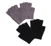 BCOATH 2 Pairs Moisturizing Gel Spa Fingerless Gloves for Women Skin-Friendly Hand Repair Gloves with Elastic Fit Reusable Overnight Treatment for Rough Dry Hands