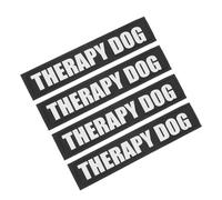 BCOATH 2 Pairs Reflective Dog Vest Patches PU Harness Stickers for Pet Safety Outing Therapy Dog S Easy to Install Eye-catching Design