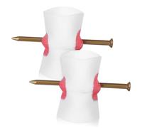 BCOATH 2 Pcs Bloody Nail Through Finger Props Scary Prank Halloween Party Accessories Reusable Realistic Fake Nails for Practical Jokes and Trick Shows