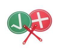 BCOATH 2 Pcs Classroom Voting Paddles with Fonts and Bright Colors Portable Lightweight True False Decision Making Boards for Teacher Student Interaction and School Events