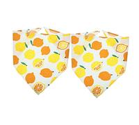 BCOATH 2 Pcs Cooling Dog Bandanas Washable Triangle Pet Bandana Scarf for Dogs Safe Sturdy Fashion Fruit Pattern for Daily Walks Parties Photo Props