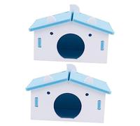 BCOATH 2 Pcs Modern Hamster House Bed and Steps Private Cozy Nest for Safe Pet Sleep