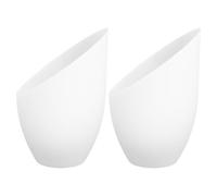 BCOATH 2 Pcs Replacement Plastic Lamp Shades Horseshoe Lampshade for Table Lamps Easy to Install Compatible with Simple and Elegant Decorative Light Shade for Home
