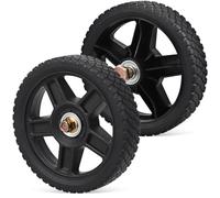 BCOATH 2 Pieces 7-inch Plastic Mower Wheels Replacement for Push Lawn Mower Compatible with Includes Screws for Easy Installation Suitable for Garden Carts and Trolleys